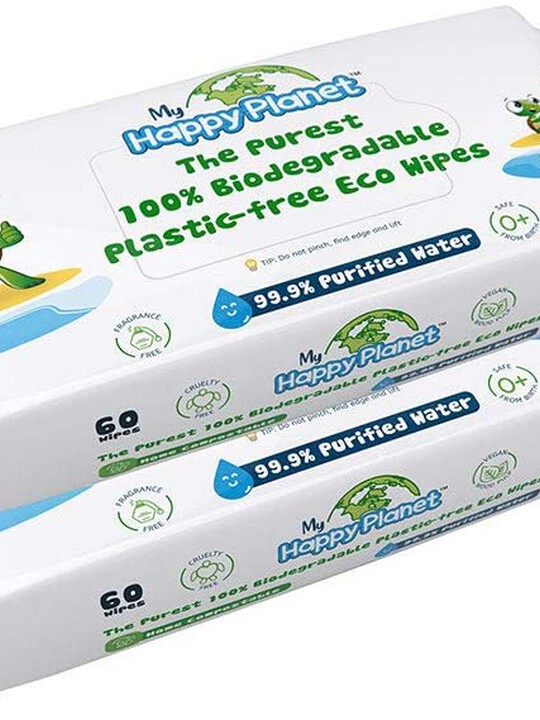 MY HAPPY PLANET My Happy Planet Eco wipes Pack of 2 image number 1